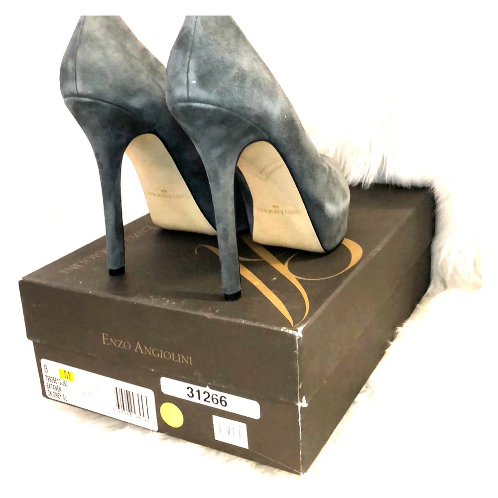 ⚪️ ENZO ANGIOLINI ATEN DARK GREY SAUDE PUMPS